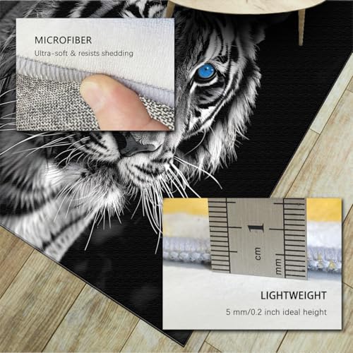 Tapis lavable motif tigre antidérapant de style moderne 160x230cm - 6