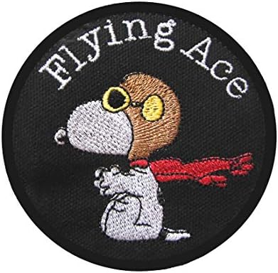 Beagle Flyer Character Flying Ace Fighter Pilot Novelty Iron on Patch