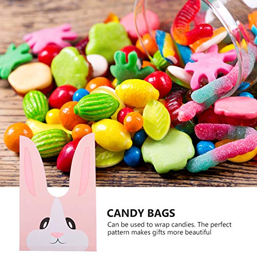 Hemoton sacos de presente de Páscoa, 50 peças, sacos de presente de coelho, sacos de brinde de festa