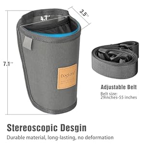   Dog-Treat-PouchPet-Treat-Bag-with-Adjustable-Waist-BeltOutdoor-Training-Pouch-for-DogPortable-Walking-Bag-with-Poop-Bag-DispenserPuppy-Snack-Pocket3-Ways-to-WearDog-Training-Accessory-Grey