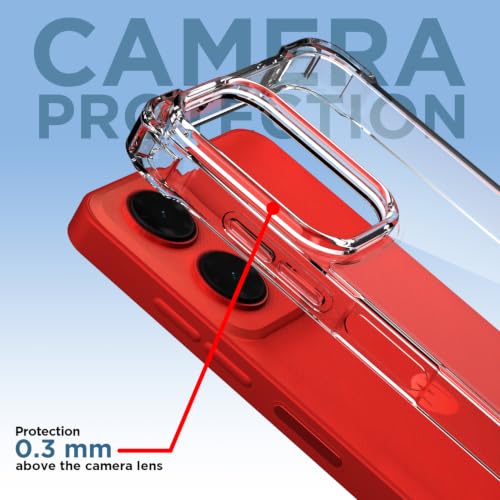 Image of Outlouders Back Cover for Motorola Moto G35 5G Clear Transparent PC + TPU Bumper Case with Raised Edges for Shockproof Protection (Transparent)