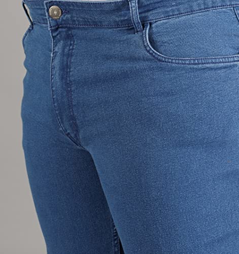 Image of STUDIO NEXX Regular Fit Cotton Lycra Blend Black Jeans