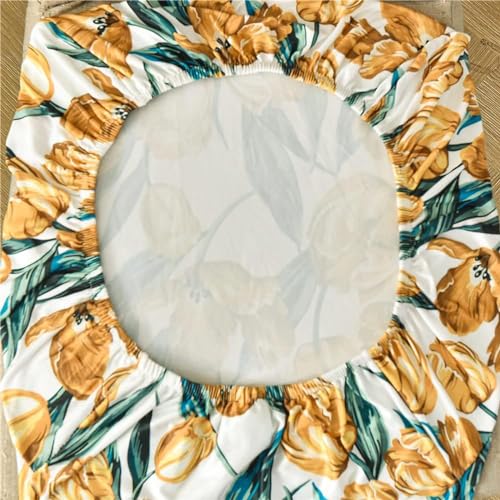 Image of Styleys Chair Covers for Dining Room, Stretch Dining Chair Cover, Washable Spandex Kitchen Chair Slipcovers (Set of 1, Orange Tulip, SD3210)