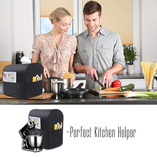 LLYWCM Stand Mixer Cover Compatible with 6-8 Quart Kitchenaid Mixers, Kitchenaid Mixer Dustproof Cover and Accessories for Small Appliance Protector Shield with Pockets - Thumbnail 6