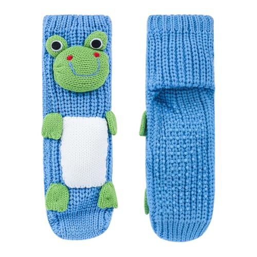 HAOZAIKEJI Women Animal Floor Socks Girl Cartoon Calf Socks Penguin Dog Xmas Slipper Sock Non-Slip Warm Crew Sock Knit Indoor3