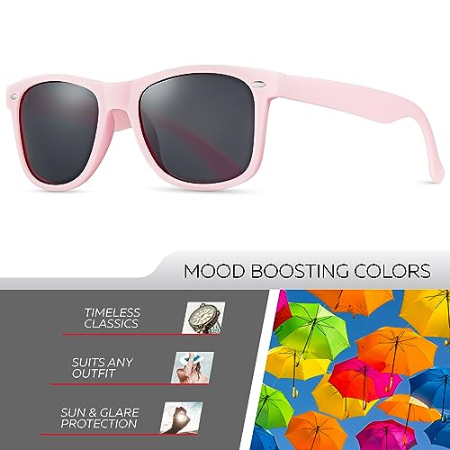 Image of Retro Rewind Polarized Sunglasses for Women Men - UV400 Classic Square Vintage Shades Trendy Unisex Sun Glasses