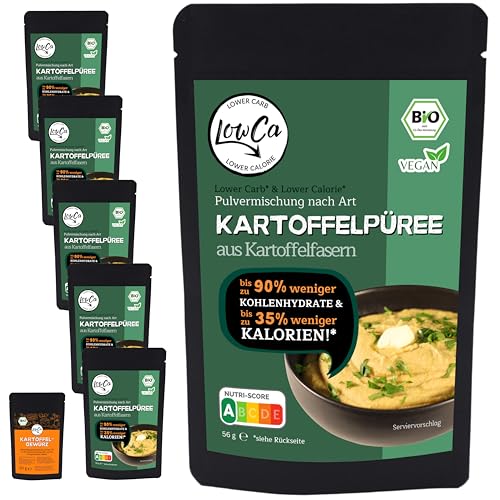 LOWER CARB KARTOFFELPRODUKTE | stark kohlenhydratreduziert = KETO| kalorienreduziert | protein- und ballaststoffreich | bio (6x Kartoffelpüree)