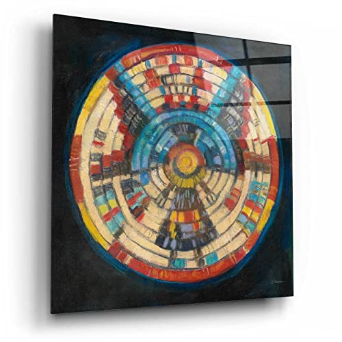 Epic Art 'Kachina Basket' By Carol Rowan, Acrylic Glass Wall Art, 12"X12" #TOP1