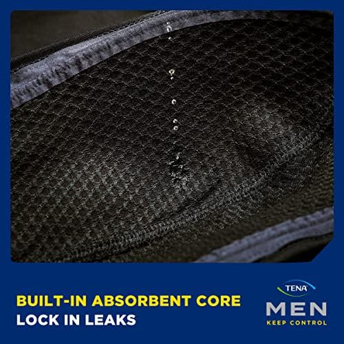TENA Men - Washable Protective Pants - Soft, Comfy and Secure Boxers for Drips and Dribbles - Invisible Protection, Classic Cut - Light Absorption - Pack of 1 - Black - Size L