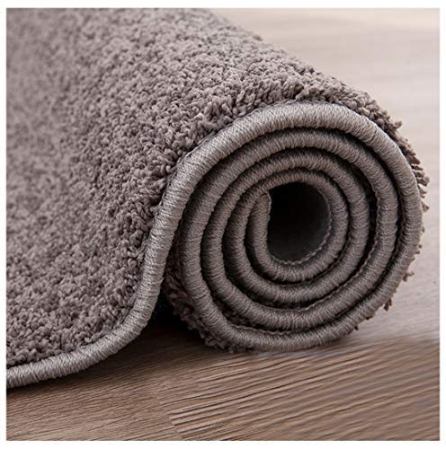 Alfombra de interior suave simple moderna para sala de estar, habitación de los niños, alfombra decorativa, tamaño individual (3,5 m², gris claro)