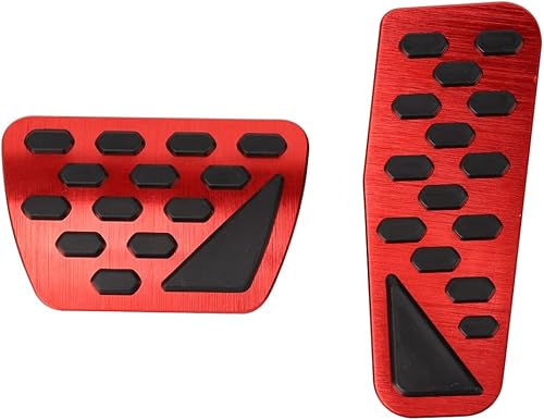 CEBAT 2 fundas de pedal de aluminio antideslizantes rojas para Jeep Wrangler JLJLU 2018-2023 2024,2020 2021 2022 2022 2023 Gladiator JT