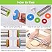 Adjustable Rolling Pin with Thickness Rings for Baking, Stainless Steel Designs Dough Roller Pins for Cookie Decorating Baking Supplies Fondant Cake Baker