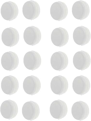 Caja de sonajero blanco, 20 unidades, para sonajero de plástico, accesorios de sonajero y anillos de felpa (0.59 pulgadas)