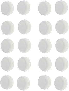 20Pcs White Rattle Box Noise Maker Insert Squeaker Plastic Ring Box Repair Fix Rattle Accessories Rattles and Rings 15mm