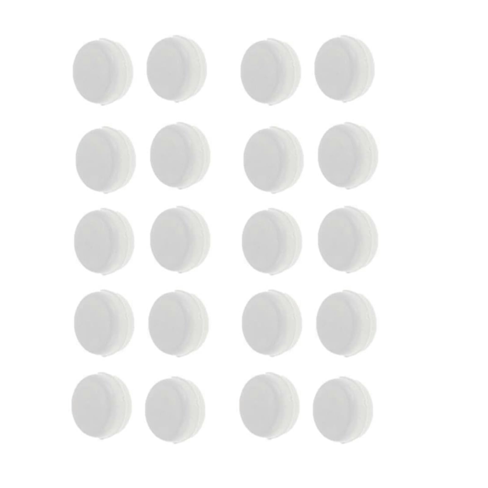 Caja de sonajero blanco, 20 unidades, para sonajero de plástico, accesorios de sonajero y anillos de felpa (0.59 pulgadas)