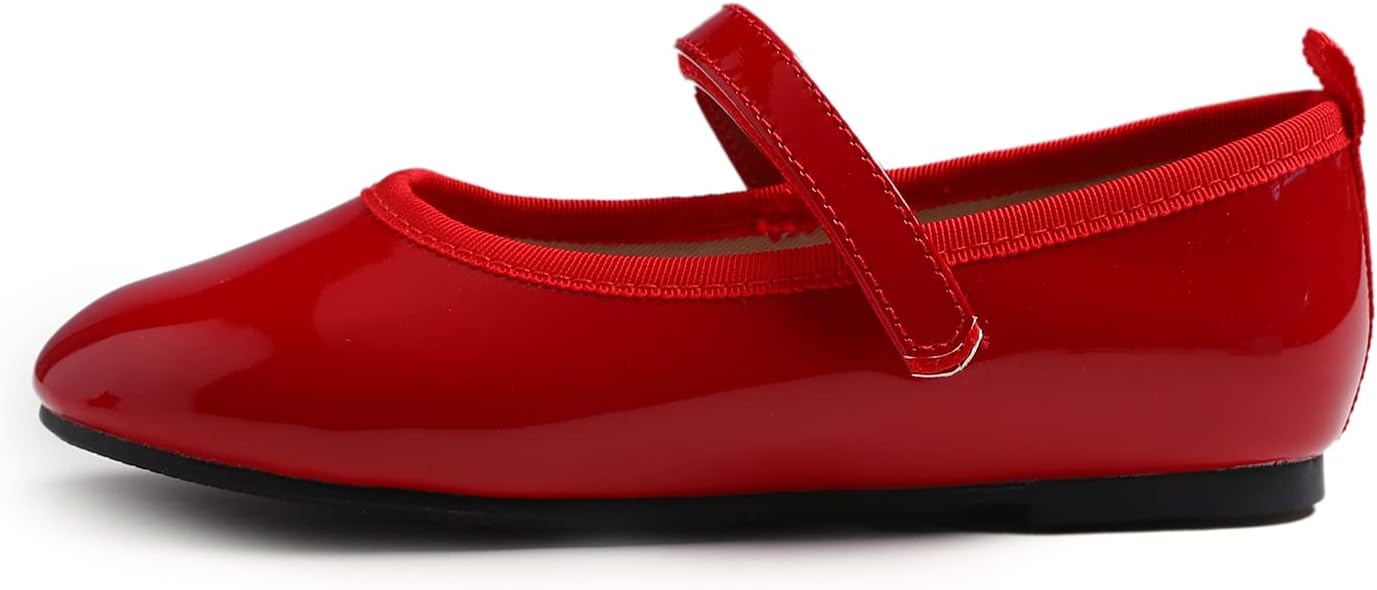 Red Patent Vegan Leather Loop Maryjane