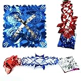 4Pcs Christmas Foil Garland, Christmas Ceiling Decorations Hanging Decorations Garland for Christmas New Year Birthday Party Wedding Party, Valentine's Day Party Supplies - Image 7