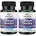 Swanson Lithium Orotate Antioxidant Mood Emotional Wellness Behavior Memory Support Supplement 5 mg 60 Veggie Capsules (Elemental Lithium)