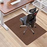 【Amazon.co.jp 限定】チェアマット YIDIHO いすマット 【120×90cm】 厚さ4mm 滑り止め 床保護マット フロアマット クッション 防音 TPRマット 吸音防音マット 床暖房対応セルフ粘着 丸洗い可能騒音対策 床の傷防止カーペット ゲーミングチェアマット（ブラウン）