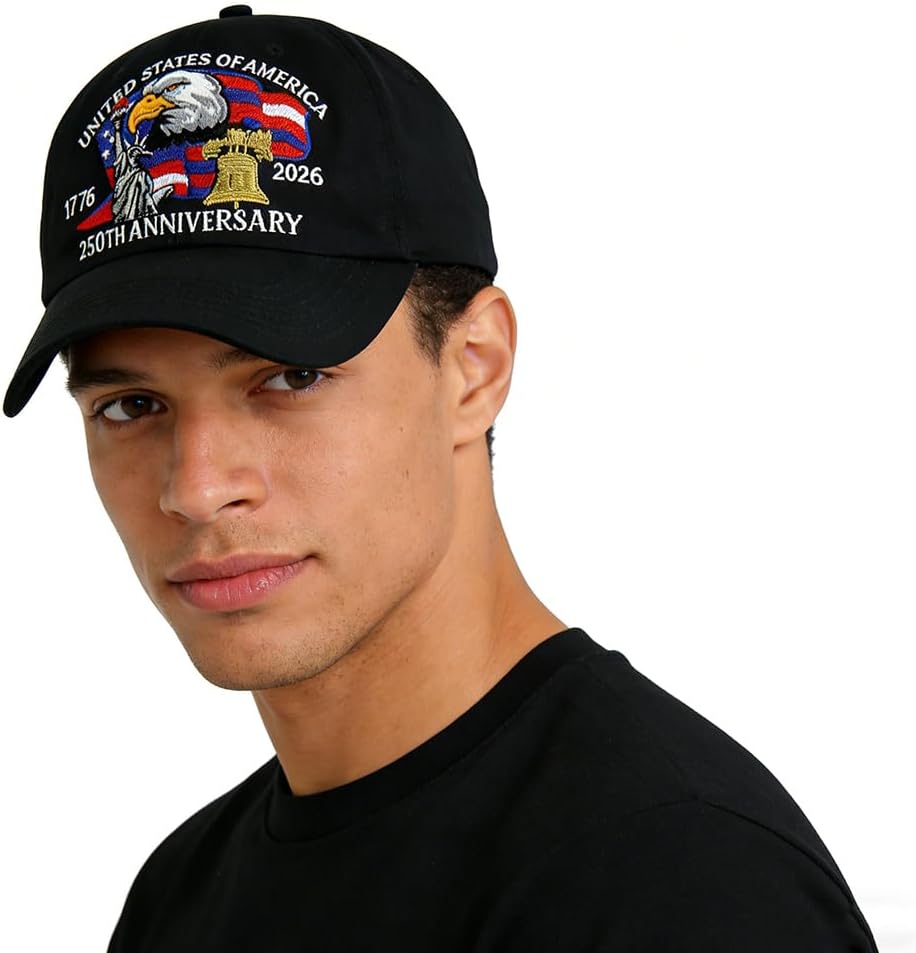 2026 United States 250th Anniversary Hat Eagle & Liberty Full Embroidery Adjustable... - Image 2