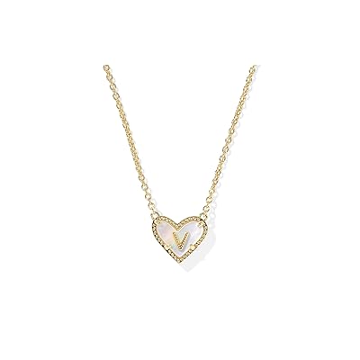 Kendra Scott Heart Letter V Short Pendant Women