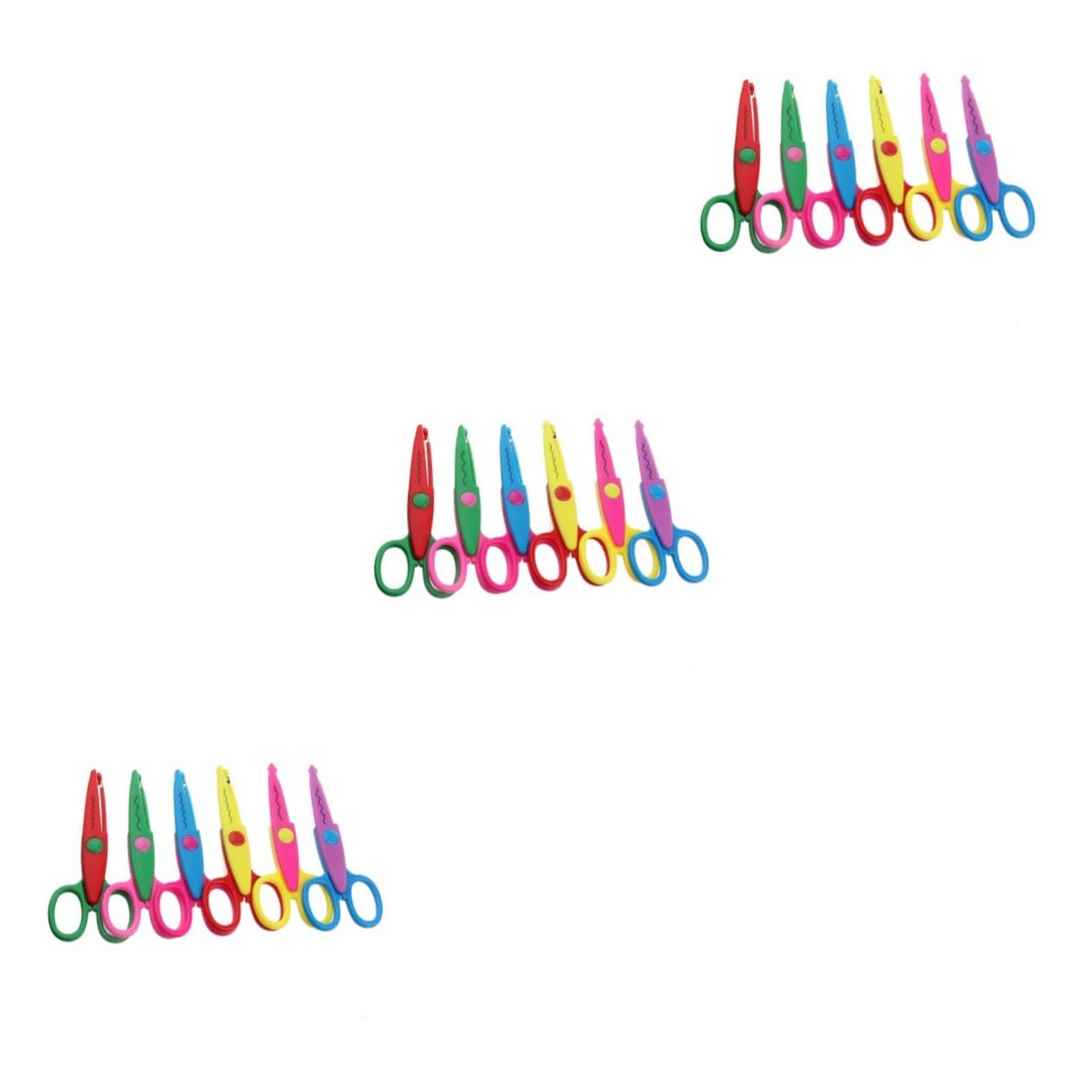 VILLCASE 18piezas Tijeras De Papel Para Manualidades Diseño De Encaje Herramientas Para Álbumes De Fotos Cortes De Seguridad Para Niño Niña Diversión Creativa Casa