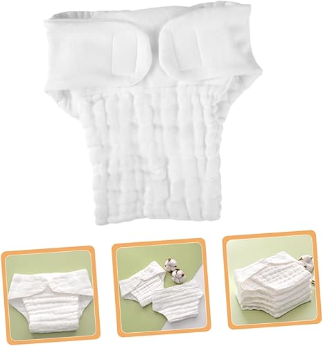 Miniatura 8 de 5pcs Cotton Diapers Inserts Washable Reusable Nappy Liners Absorbent Soft for Newborn Boys and Girls