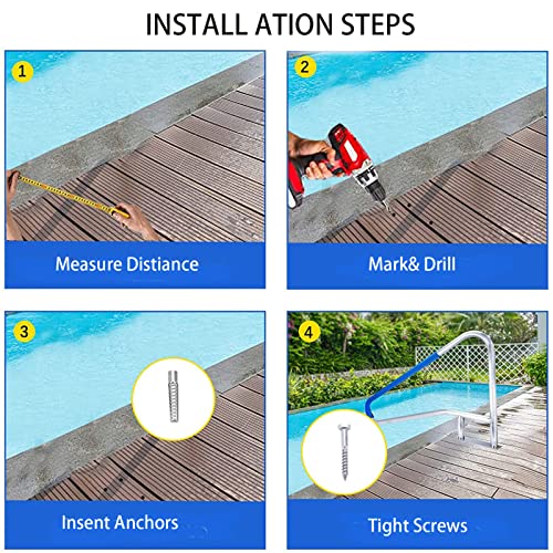Barandal para piscina de acero inoxidable 304 durable miniatura 3