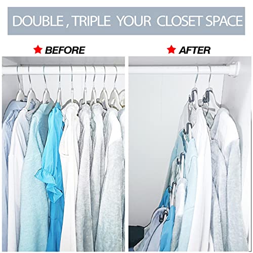 Clothes Hanger Connector Hooks 60 Pcs, Hanger Extender Clips, Heavy Duty Plastic Connection Hooks, Space Saving Cascading Hanger Hooks For Organizer Closet, Black #TOP3