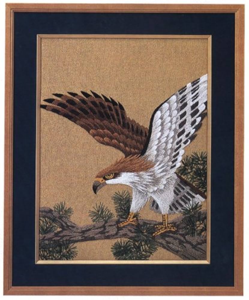 Amazon | 東京文化刺繍キット No107 老松と鷹（3号）(Bunka