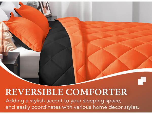 Image of downluxe Queen Comforter Set - Flame and Black Queen Comforter, Soft Bedding Sets for All Seasons -2 Pieces - 1 Comforter (88 inchx92 inch) and 1 Pillow Sham(20 inchx26 inch)