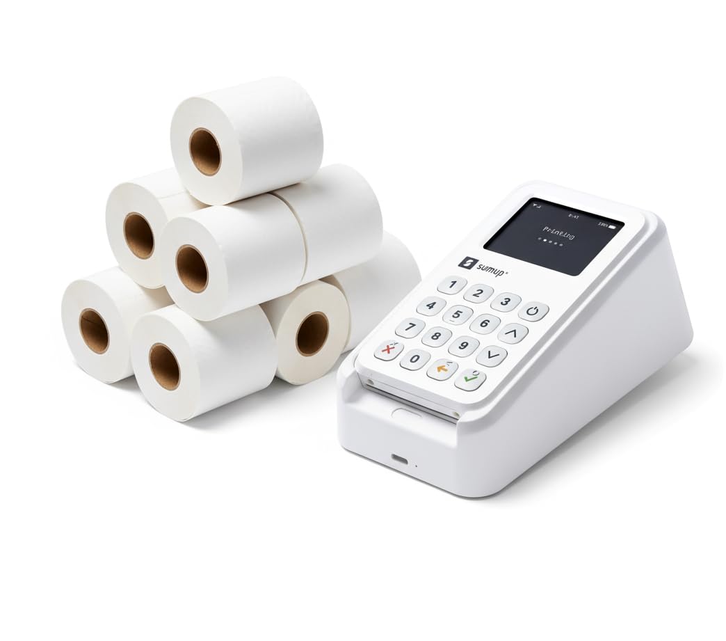 57 x 30mm Thermal Paper Till Rolls for Credit Card All PDQ Machines - 1 Box = 20 Rolls