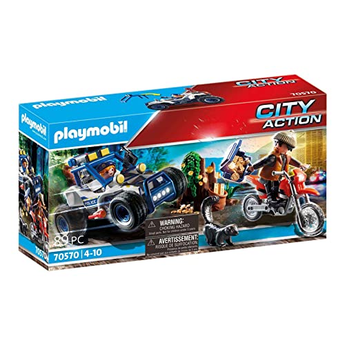 PLAYMOBIL City Action 70570 Polizei-Geländewagen: Verfolgung des Schatzräubers, Für Kinder von 4-10 Jahre