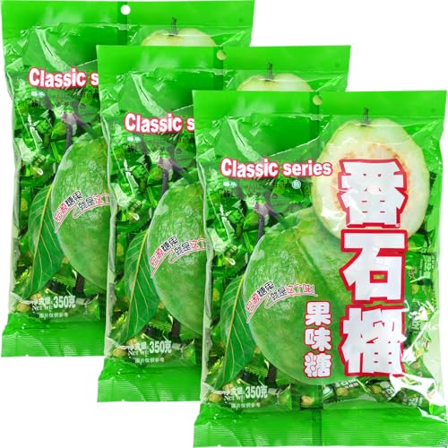 Hongyuan Guava Candy, Chinese Classic Series Guava Hard Candy, Holiday Candy 12.3 Ounce (Pack of 3)
