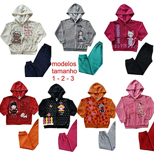 Kit com 5 Conjunto Infantil de Moleton - 1 ao 8