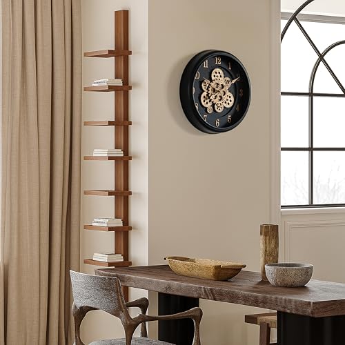 16 Industrial Exposed Rotating Gear Clock