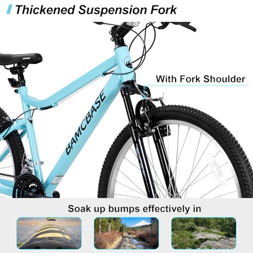 HILAND 26 Inch Womens and Mens Mountain Bike, 18 Speed Steel