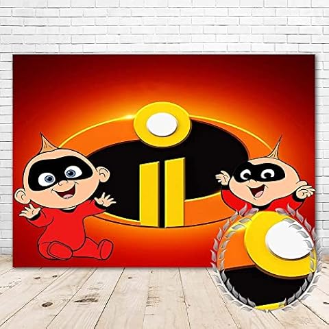 Colorwonder Incredibles Baby Jack Jack Party Supplies Backdrop 7x5ft Happy Birthday The Incredibles Theme Background Jack Jack for Boys 1st Birthday Vinyl Decoracion Incredible Baby Backdrop Cover
