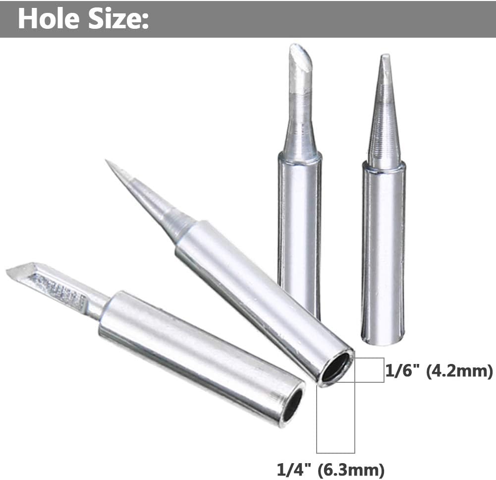 Yakamoz 17Pcs 900M Soldering Iron Tips Solder Welding Replacement Tip Kit for for Hakko, Radio Shack, TENMA, ATTEN, Quick, Aoyue, Yihua Solder Station