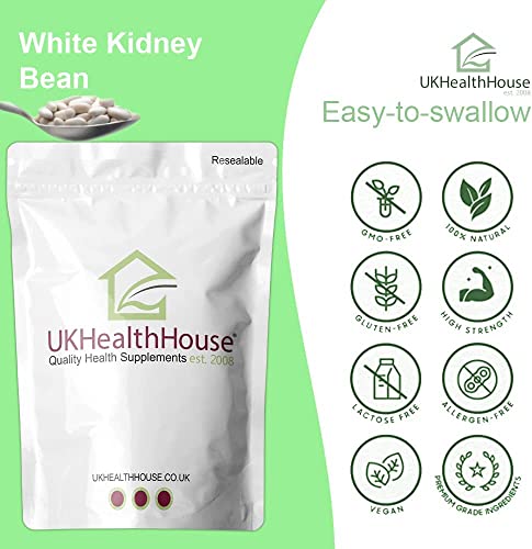 UKHealthHouse White Kidney Bean Extract 5000mg x 120 Tablet - Weight Loss Carb Blocker Diet Fat Absorber High Strength Carbohydrate Control Supplement - Image 4