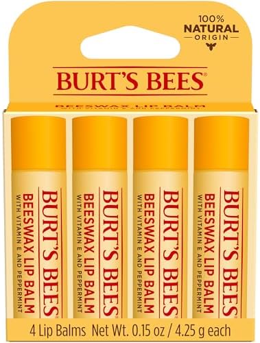 Tubo de abejas La cera de abejas Burt Lip Balm (Paquete de 4)