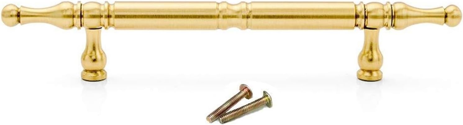 Brass Cabinet Handles,Modern Minimalist Cabinet Doors Wardrobes Retro Solid Handles Drawer Handles (Color : Bronze, Size : Hole spacing 192mm)