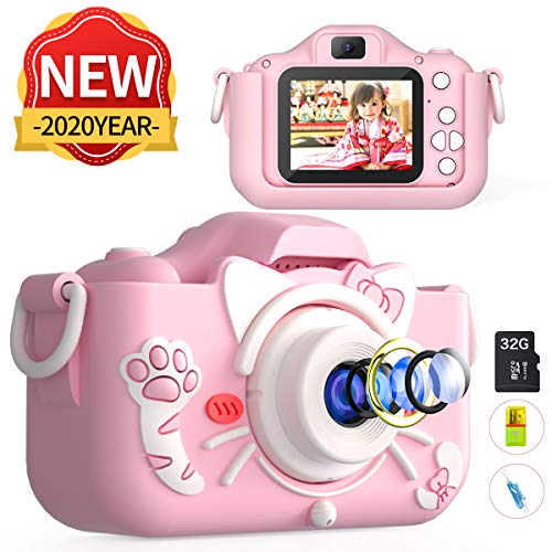 MITMOR Kids Digital Cameras for Girls Boys with 32G SD Card and Dual
