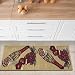 Ottomanson Siesta Collection Kitchen Wine Design (Non-Slip) Runner Rug, 20" x 59", Beige