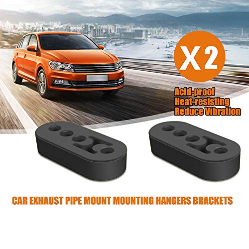 Ajcoflt 2 pcs 4 Furos Carro Veículo Universal Tubo de Escape Montagem Mount Hanger Suporte de Suspen