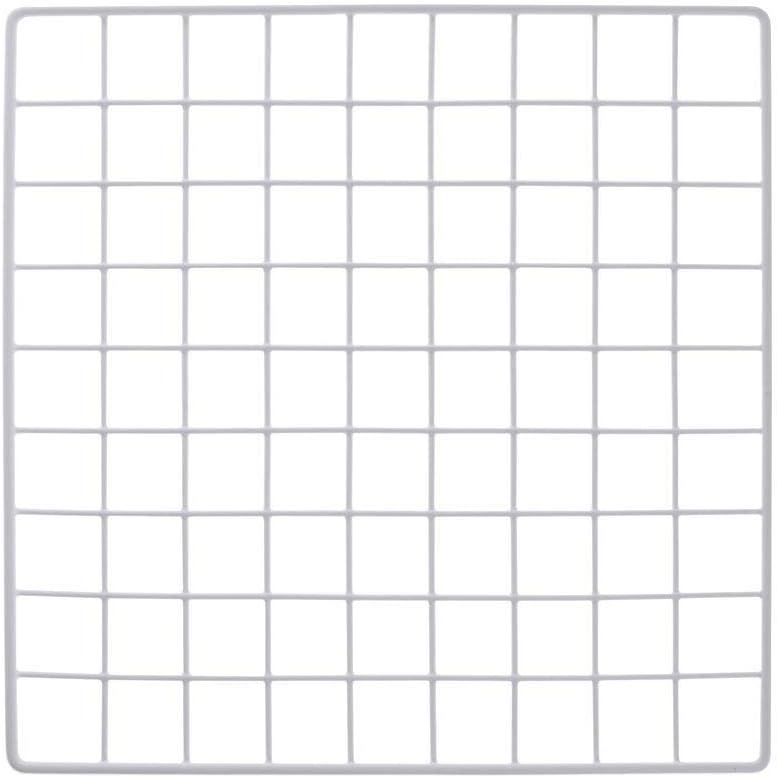 Mini White Grid Panel 14" W x 14" H 1.5" Squares Grid Panel Vinyl Dipped White