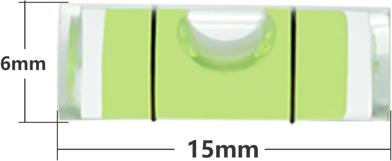 JYK 100pcs Round Bubble Level 6x15mm Mini Circular Bullseye Spirit Levels for Leveling Camera Tripod Telescope Workshop Turntable Pictures Frame