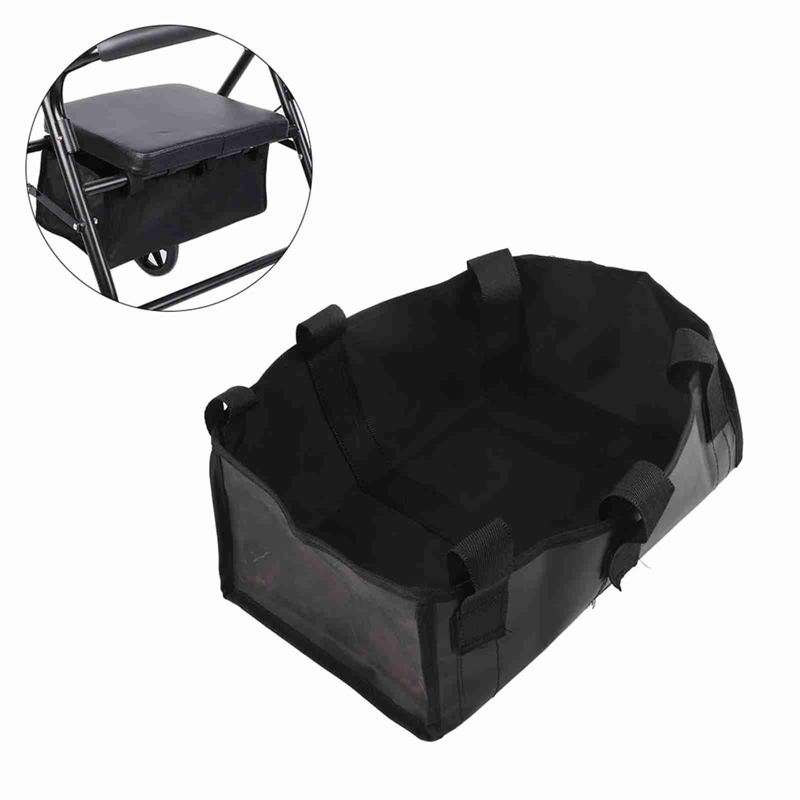 Tnfeeon Cesta para Scooter, Material de Nailon, Bolsa Organizadora Ligera y Portátil para Andador de 4 Ruedas y Almacenamiento de Silla de Ruedas