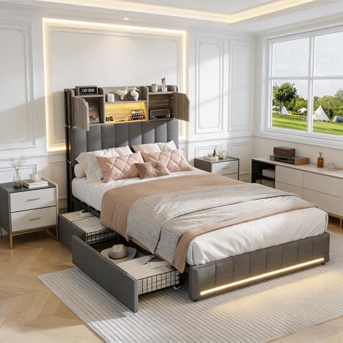 EZSSW Letto singolo 90 x 200 cm con contenitore, struttura