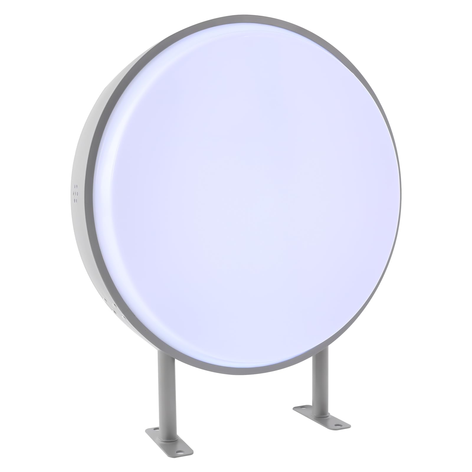 Caja de luz LED, redonda de doble cara, letrero de neón IP65, resistente al agua, letrero para la nariz, cartel luminoso, para restaurantes, comidas, tiendas, 50 cm